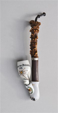 Anonym/Anonimo Pipa da riservista "Gruss aus den Dolomiten 1916";Composto da...