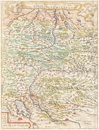 Nach/da Wolfgang Lazius Rhetiae alpestris descriptio, in qua hodie;Tirolis...