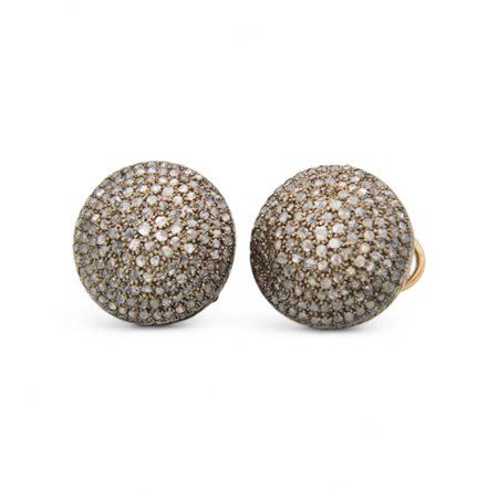 Orecchini in oro giallo 9 kt e argento 800