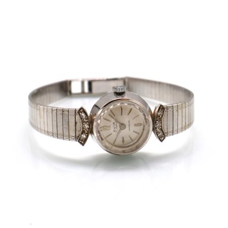 Orologio da donna in oro bianco con bracciale Margi