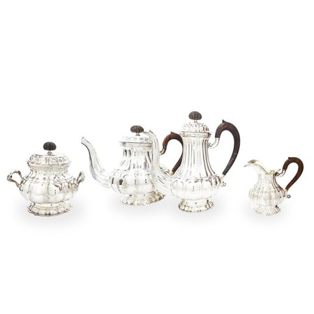 Servizio da te in argento 800