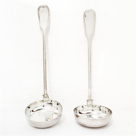 Coppia di mestoli in argento 800