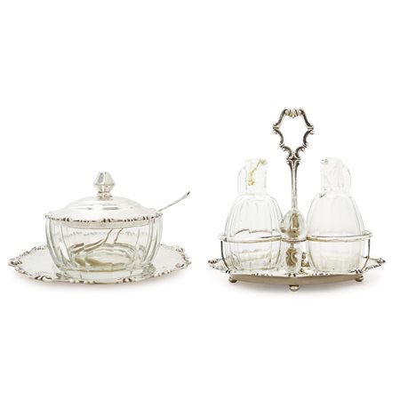 Oliera e formaggiera in argento 800