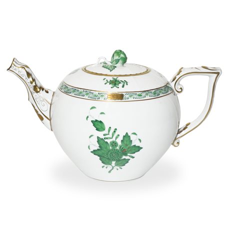 Herend  Hungary (Herend 1826)  - Teiera con motivo decorativo Apponyi  verde