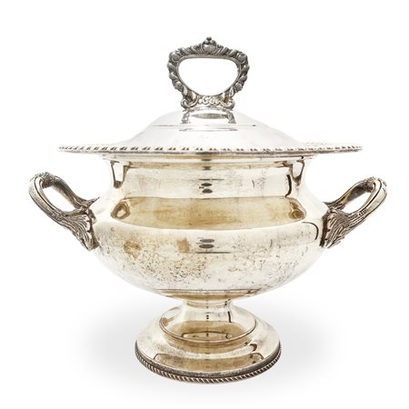 Zuppiera in sheffield con cucchiaio