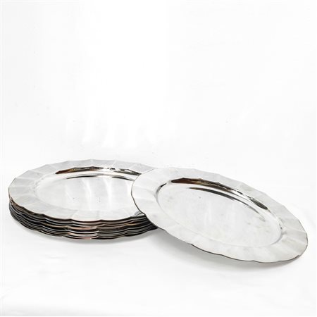 Argenteria Calegaro - N°12 Sottopiatti silver plated linea Pavillon