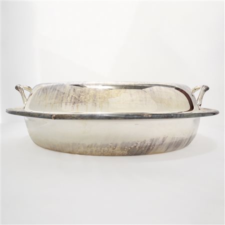 French Christofle - Grande legumiera silver plated con coperchio con prese
