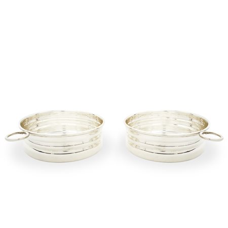 Royal Family - N°2 sottobottiglia silver plated con presa