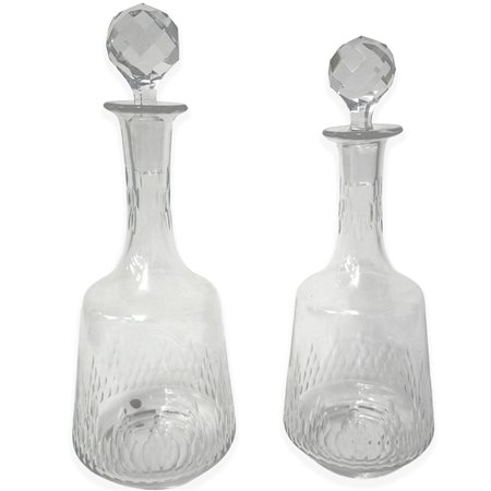 Baccarat France - Coppia di bottiglie decanter in cristallo