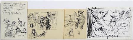 VINICIO BERTI (1921-1991) Studi per fumetti raccolta di bozzetti a matita,...