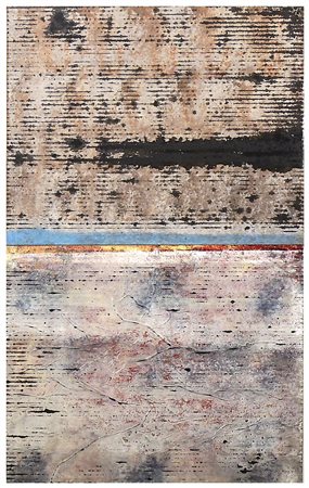 PAOLO MASI Doppio piano 1994 tecnica mista su carta applicata a tavoletta,...