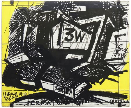 VINICIO BERTI (1921-1991) Struttura 1966 acrilico su tela, firmato e datato,...