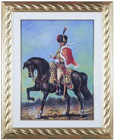 GIOVANNI FRANCESCO GONZAGA (1921-2007) Il cavaliere berbero al galoppo...