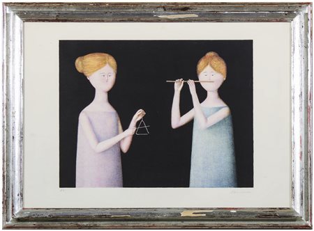 ANTONIO BUENO (1918-1984) Concertino litografia, prova d'autore, firmata, in...