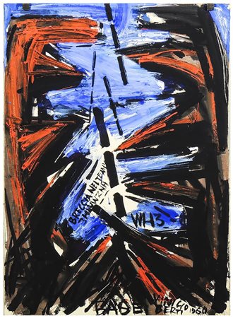 VINICIO BERTI (1921-1991) Breccia nel tempo 1960 acrilico su tela, firmato e...