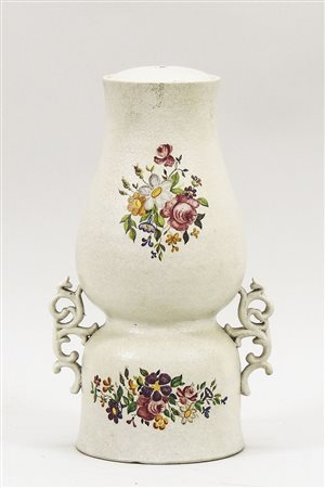 MARCELLO FANTONI (1915-2011) Base per lume in terracotta policroma forma a...