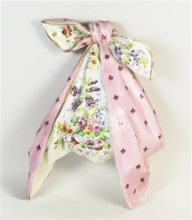 PORTAFIORI PENSILE IN CERAMICA POLICROMA Bassano, Le Nove, inizio del XX...