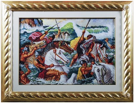 GIOVANNI FRANCESCO GONZAGA (1921-2007) Passaggio del Mar Rosso serigrafia su...