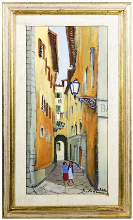 RODOLFO MARMA (1923-1999) Vicolo delle Bombarde 1983 olio su tela, firmato e...