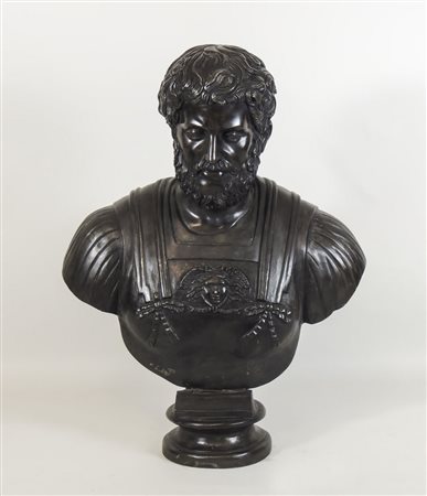 IMPERATORE ROMANO busto in bronzo Reca iscritto: Alexis Rudier Fondeur Paris...