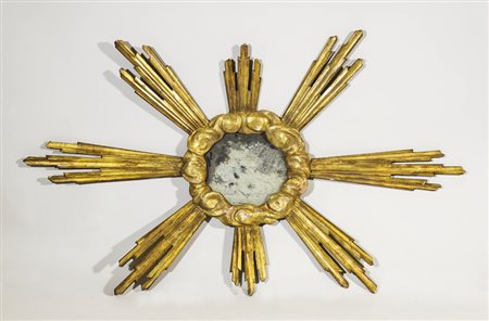 FRAMMENTO IN LEGNO INTAGLIATO E DORATO XVIII secolo realizzato come una...