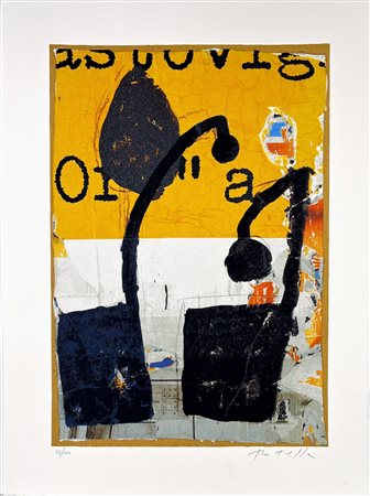 ROTELLA MIMMO Catanzaro 1918 - Milano 2006 "Mirò in nero"