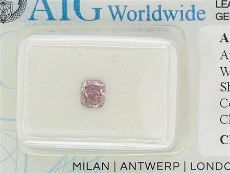 DIAMANTE NATURAL POLISHED 0,42 FANCY ROSA VIOLA CHIARO* - SI1 - AIG - F20413