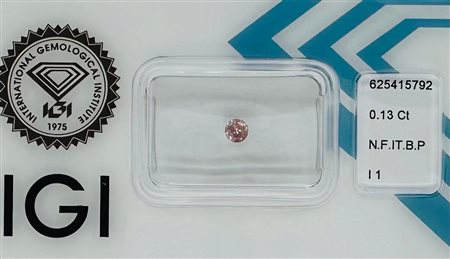 DIAMANTE NATURAL POLISHED 0,13 FANCY ROSA INTENSO MARRONCINO - I1 - IGI - AM40301-3