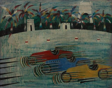 VITTORIO CORONA Corsa nelle saline, 1930 c.a.