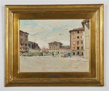CANGIULLO FRANCESCO (1884 - 1977) - LIVORNO, I FOSSI DEL QUARTIERE VENEZIA.