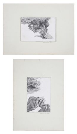 VENTURI MICHELE   (1932 - 2005) - LOTTO COMPOSTO DA N. 2 OPERE. PERSONAGGI DAL MIO TACCUINO.