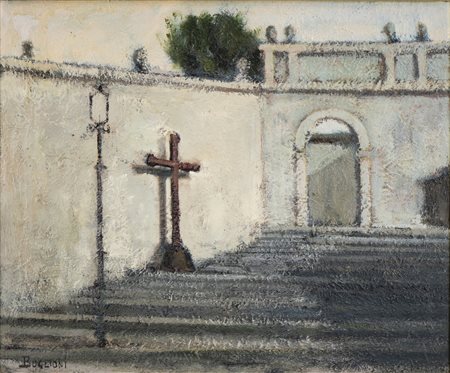 BUGLIONI ERNESTO (n. 1914) - ANGOLO SPAGNOLO AD ALBANO.