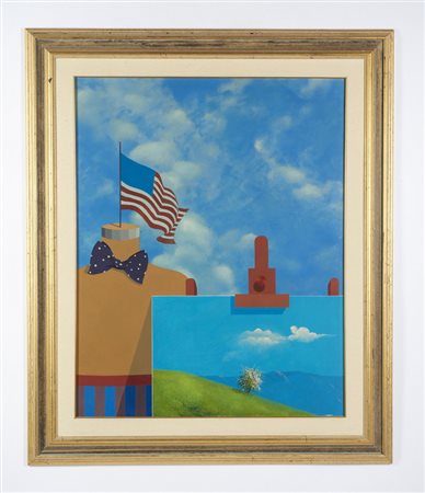 PANZA PIERO (n. 1939) - PAESAGGIO SURREALE.