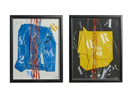 RHO SEBASTIAN (n. 1957) - FOLDED CANVAS N.17-18 (DITTICO).