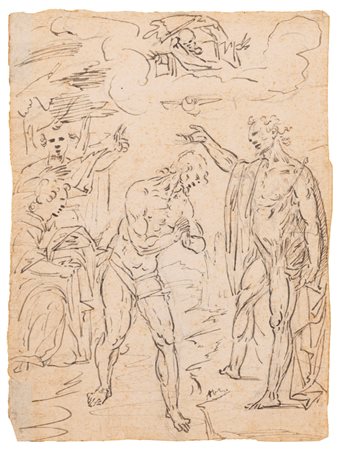 Scuola dell'Italia settentrionale, secolo XVII ( )  - Battesimo di Cristo,  