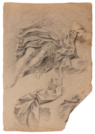 Scuola italiana, secolo XVIII ( )  - Studio di figura e panneggio,  