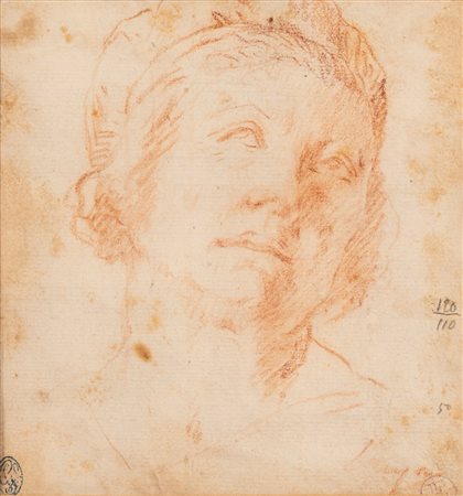 Attribuito ad Andrea Lanzani (Milano 1641 – 1712) ( )  - Studio di testa virile,  