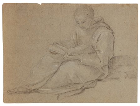 Scuola italiana, secolo XVIII ( )  - Frate che legge,  