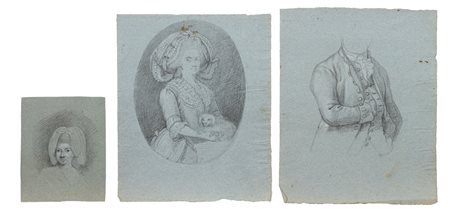 Scuola dell'Italia settentrionale, fine secolo XVIII ( )  - Studi di figure,  