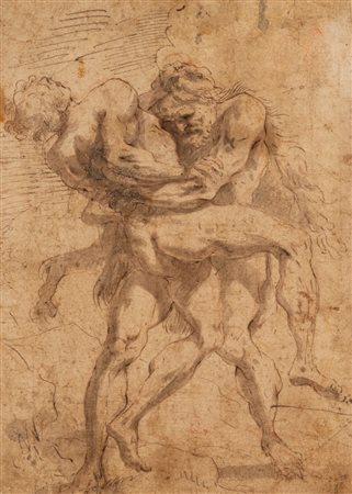 Scuola italiana, secolo XVII ( )  - Ercole e Anteo,  