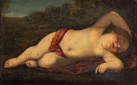 Scuola emiliana, secolo XVII ( )  - Putto dormiente,  