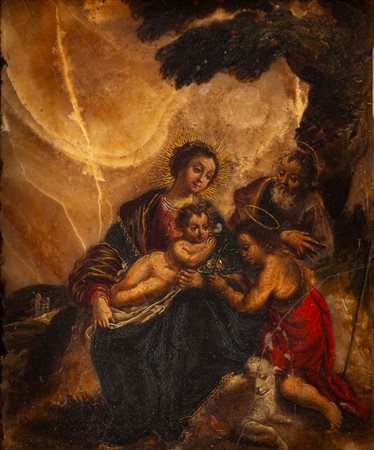 Scuola veneta, secolo XVII ( )  - Sacra Famiglia con San Giovannino,  