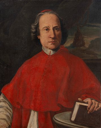 Scuola italiana, secolo XVIII ( )  - Ritratto di cardinale con libro in mano,  