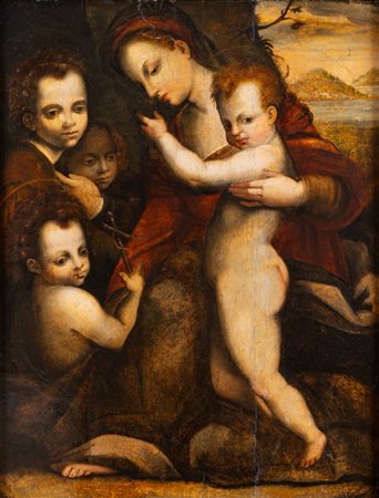 Da Andrea del Sarto ( )  - Madonna con Bambino, San Giovannino e due angeli,  