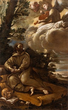 Scuola dell'Italia centrale, secolo XVII ( )  - San Francesco in estasi,  