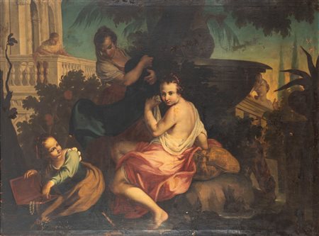 Scuola veneta, fine secolo XVII - inizi secolo XVIII ( )  - Betsabea al bagno,  