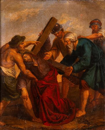 Maniera di Rubens ( )  - Cristo al Calvario con Simone di Cirene,  