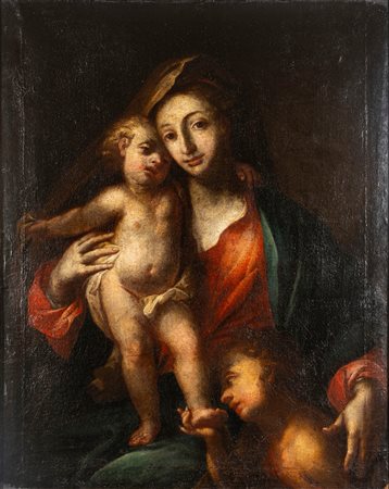 Scuola dell'Italia settentrionale, secolo XVIII ( )  - Madonna con Bambino e San Giovannino,  