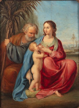 Scuola italiana, secolo XIX ( )  - Riposo durante la fuga in Egitto,  