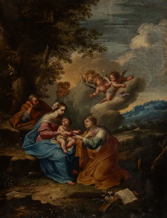 Scuola dell'Italia centrale, secolo XVII ( )  - Matrimonio mistico di Santa Caterina d'Alessandria,  